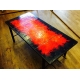 Très belle Table sur plaque de lave émaillée
